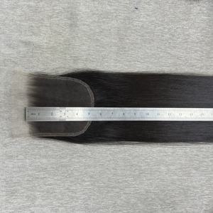 Fermetures de qualité fiable avec cuticules alignées, cheveux vierges bruts non traités, cheveux naturels vietnamiens, fermeture transparente # 60 couleurs - Product Image 3