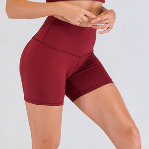 Women's Breathable <b>Tummy</b> <b>Control</b> Seamless Butt Lifting Yoga Gym Workout Shorts with Elastic Waist 100% Cotton/Polyester Shorts - Product Image 4