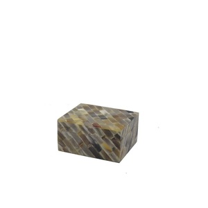 Cubo para Hielo de Cuerno de Búfalo con Incrustaciones de Cuerno Natural Metálico de Calidad, Caja y Cubo para Hielo de Cuerno de Vaca, Más Vendido - Product Image 6