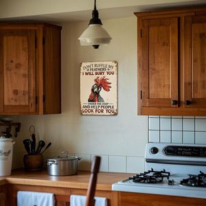 Divertente Targa con Frase 'Non mi irritare' per Amanti dei Polli, Decorazione da Parete per Casa, Fienile e Giardino - Product Image 4