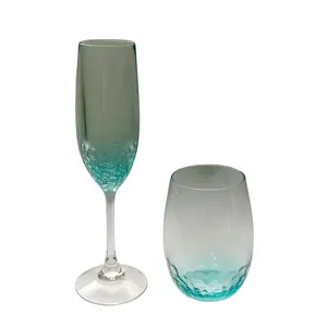 5 oz פלסטיק מרוקע עיצוב שמפניה זכוכית