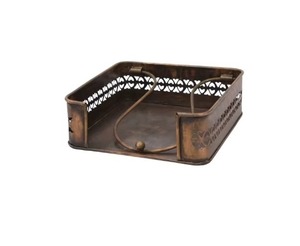 Porte-mouchoirs en métal unique en forme de feuille, idéal pour des arrangements de table décoratifs et fonctionnels - Product Image 2