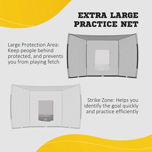 Rete Portatile per Allenamento di Softball e Baseball con Tee per la Zona di Battuta e Borsa per il Trasporto per Lanciare e Colpire - Product Image 3