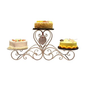 Elegante y Hermoso Soporte para Pastel de Dos Niveles Plateado, Bandeja Redonda de Acero Inoxidable para Postres, para Bodas y Decoración del Hogar - Product Image 4