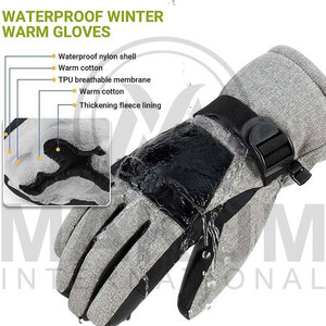 Guantes de Esquí Impermeables de Alto Rendimiento para Invierno, Guantes Térmicos Aislantes con Agarre Antideslizante para Snowboard y Esquí - Product Image 6