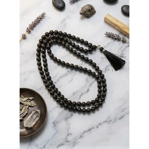 <b>Spiritual</b> Tourmaline 108 Mala Bracelet-Handmade Crystal <b>Necklace</b>-Wholesale From Jaipur India - Product Image 2