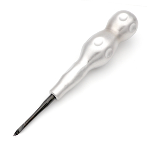 Elevador de raíz con punta retorcida, recto izquierdo, 3mm, negro, punta angulada lisa, instrumento de extracción dental, mango hueco, acero quirúrgico inoxidable - Product Image 1