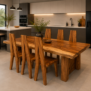 Modern <b>Dining</b> Room Solid Suaar Wood Geometric Frame <b>Dining</b> <b>Chair</b> a Model Durable Artisan Crafted Hospitality Furniture - Product Image 5