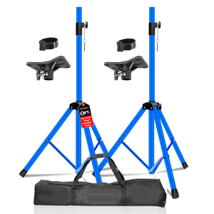 5 Core Metal Heavy Duty Adjustable 72" <b>Speaker</b> Stand Tripod Pair with Universal Mount for PA <b>DJ</b> Studio Use Includes Bag - Product Image 1