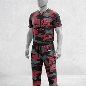 Conjunto de Entrenamiento con Camuflaje Personalizado, Camiseta Sublimada para Hombre, Pantalones Deportivos, Ropa Deportiva Personalizada, Fabricante OEM, Venta al Por Mayor, Alibaba - Product Image 4