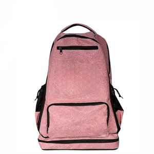 High Quality Cheerleading Glitter Pu <b>Backpack</b> Custom Team Logo Embroidery OEM Custom Sizes Outdoor Use Travel Bag - Product Image 1