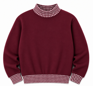 เสื้อสเวตเชิ้ตผ้าฟลีซหนานุ่มคอเต่าทรงโอเวอร์ไซส์สำหรับผู้หญิง ออกแบบเองได้ตามสั่ง ขายส่ง ปรับแต่งโลโก้ด้านหน้าได้สำหรับทุกคน - Product Image 1