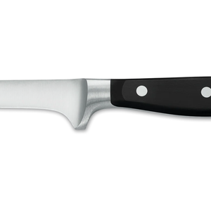 Cuchillos profesionales para deshuesar, de acero inoxidable, con hoja curva afilada y mango ergonómico negro con triple remache, para carne y aves. - Product Image 3