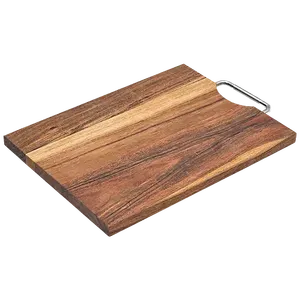 Tabla de Cortar de Madera con Mango de Metal, Tabla de Cocina Resistente para Carne, Verduras y Frutas, Esencial para Cocinar con Estilo - Product Image 3