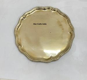 Ensemble de plateaux en métal doré de luxe vintage turc pour le Ramadan, écologiques, rectangulaires, pour servir des en-cas/desserts, pour la maison, le bureau, Thanksgiving - Product Image 3