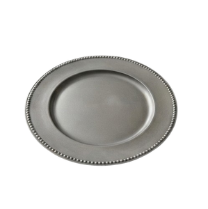 Assiette de présentation décorative en étain plaqué argent, perlée et faite à la main, la plus vendue pour la restauration hôtelière et la présentation de fruits - Product Image 4