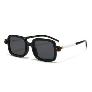 Cross-Border ModernCross-Border Trend Street Style <b>Square</b>-Frame with Vintage Texture Street Style <b>Sunglasses</b> UV Protection - Product Image 2