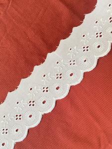 Dentelle en voile de coton blanc 6 cm, 100 % coton suisse, pour vêtements et textiles de maison – Vente directe usine - Product Image 2