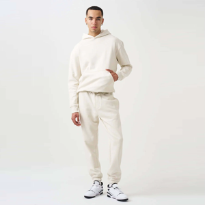 Conjunto de Dos Piezas para Hombre, Otoño-Invierno, Color Sólido, Estampado con Efecto Ácido, Sudadera con Capucha y Pantalones Deportivos, Ropa Deportiva Informal y Moderna para Exteriores - Product Image 5