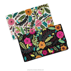 Bolso de Mano de Algodón con Bordado Floral y Cuentas, Hecho a Mano, Portátil, para Bodas de Otoño, Fiestas Nocturnas, Bolso de Novia, Personalizado, de Lujo, para Mujer - Product Image 1