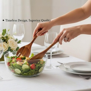 Juego de 2 Cucharas para Servir Ensaladas de Madera Natural, Utensilios de Cocina, Servidor de Comida Ecológico, Venta al por Mayor para Minoristas y Tiendas - Product Image 2
