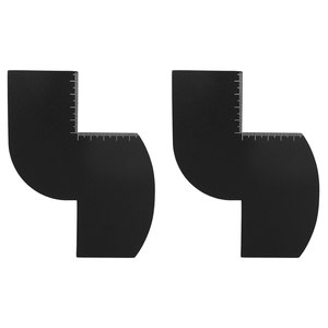 Tarjetas de Barbero de Plástico Negro Fáciles de Limpiar, Tarjeta Profesional de Mejora para Barberos con Indicadores de Medición Precisa para Hombres - Product Image 1