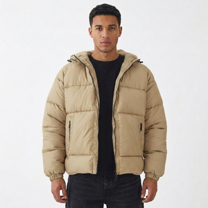 Veste d'hiver matelassée personnalisée pour homme avec capuche, manteau chaud décontracté pour l'extérieur, streetwear, fournisseur de vêtements en gros - Product Image 5