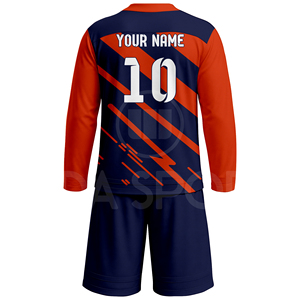 ชุดยูนิฟอร์มฮอกกี้น้ำแข็งแบบกำหนดเอง ชุดเสื้อและกางเกงฮอกกี้ ระบายอากาศได้ดี ผลิตจากโพลีเอสเตอร์ 100% แห้งเร็ว ผู้ผลิต OEM สำหรับตลาดสหรัฐอเมริกา - Product Image 3