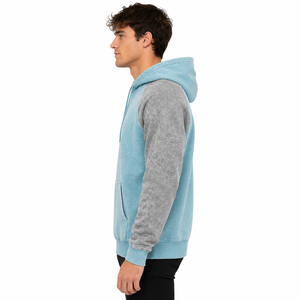 Sweat-shirt à manches raglan multicolores pour homme, en coton lourd, avec cordon de serrage personnalisé, pantalon de survêtement pour homme - Product Image 3