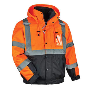 Wholesale High Visibility Class 2 Winter Safety Jacket for Road Workers Polyester Material Water Resistant Unisex Design - Product Image 5