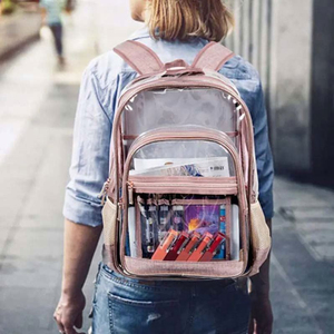 Mochila Transparente de PVC Personalizada 2026 para Estudiantes, Viajes Escolares, 42x33x17cm, Diseño Portátil, Casual, Bolsos de Mano para Mujer - Product Image 5