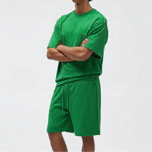 Ensemble T-shirt et short en coton surdimensionné pour homme – Ensemble décontracté 2 pièces doux et respirant de haute qualité - Product Image 6