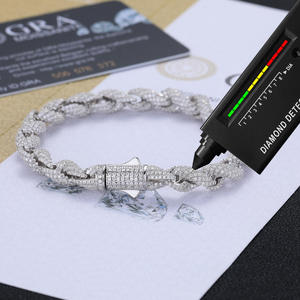 Collar de Cadena Unisex con Moissanita 92.5% Plata, Certificado GRA, Chapado en Oro y Platino, Estilo Hiphop, para Hombre y Mujer, Regalo de Cumpleaños, Joyería - Product Image 5