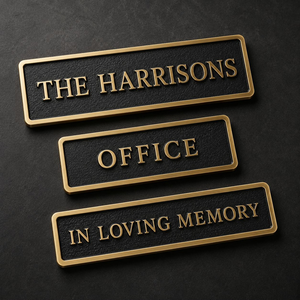 Custom Brass Sign Bronze Finish Door <b>Plaque</b> Personalized Brass Nameplate <b>Engraved</b> Door Sign Custom House Office Business <b>Plaque</b> - Product Image 1