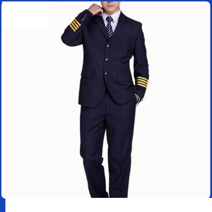 Uniformes de Piloto de Cabina, Conjunto de 2 Piezas, Uniforme de Seguridad para Aeropuerto y Recepcionista, Manga Larga, Unisex, Poliéster y Algodón - Product Image 6