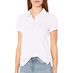 Chemises polo d'uniforme scolaire pour adultes et filles, confortables, ajustées, col rabattu, style polo pour l'école, le collège et l'université - Product Image 1