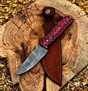 Cuchillo de Caza de Hoja Fija de Acero de Damasco OEM Personalizado con Mango Industrial, Novedad de Professional Product Palace LLC - Product Image 2