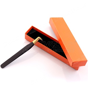 Pince à épiler pour extension de cils personnalisée en acier inoxydable, multi-pointes, tenue forte, mince et droite, pointe pointue - Product Image 6