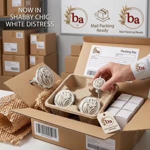 Pomo Moderno de Cerámica Blanca para Muebles, Tirador Floral para Cajones de Dormitorio y Uso en Hoteles, Ecológico - Product Image 5