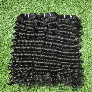 Extensiones de Cabello Humano Indio Natural de Onda Profunda, Color Natural, Doble Trama, Calidad Superior, Puntas Completas y Gruesas - Product Image 3