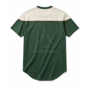 Camisetas largas elegantes para hombre, cómodas, de manga corta, cuello redondo, de algodón, para uso urbano y actividades diarias. - Product Image 2