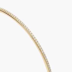 Stackable Pavé Diamond <b>Bangle</b> in White Gold - Product Image 5