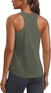 Camiseta sin mangas informal para mujer, ajustada, para verano, de tela elástica acanalada suave, transpirable, cómoda, ecológica y de secado rápido - Product Image 6