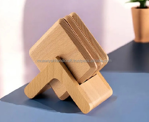 Dessous de verre en bois nautique de luxe de décor de maison et de bureau ensemble avec personnaliser la taille - Product Image 3