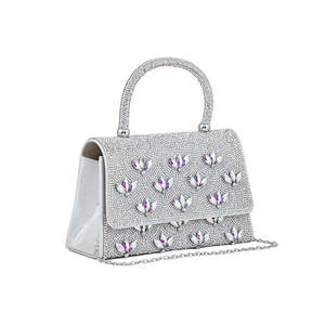 Sac de soirée à bandoulière élégant en argent AB P24334 Sacs de soirée fantaisie - Product Image 2