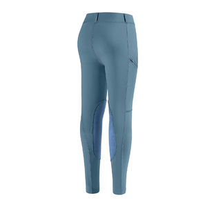 Pantalones de equitación de cintura alta para mujer, azules, con parches de agarre en las rodillas, agarre de silicona, largos, de elastano/algodón, 2026 - Product Image 4