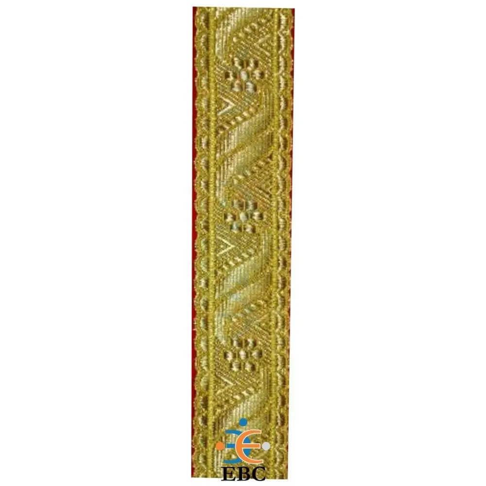 Tresse OEM or argent pour vestes et garnitures scintillantes pour Robes, robe fantaisie, uniforme, belle tunique en dentelle