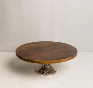 Support à gâteau en bois de manguier fait main de luxe pour la Saint-Valentin, Noël, Halloween et le Nouvel An - Directement de l'usine - Product Image 1