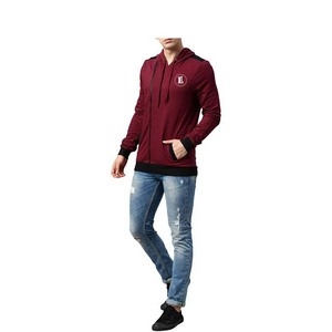 Men's Solid Zipper-Up Hoodies 100% Cotton <b>Thick</b> <b>Fleece</b> Heavy Weight Oversized Streetwear Custom Printed Logo - Product Image 3