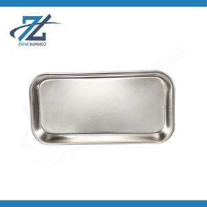 Plateau pour instruments chirurgicaux manuels en acier inoxydable pour hôpitaux, cliniques dentaires, laboratoires, robuste, poli, certifié CE, Pakistan - Product Image 4